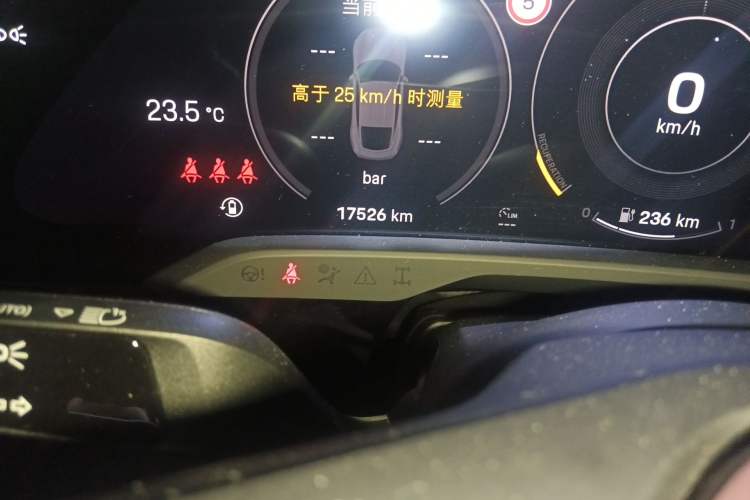 Used Porsche Taycan 2022-Year Updated Taycan Odometer Close Up