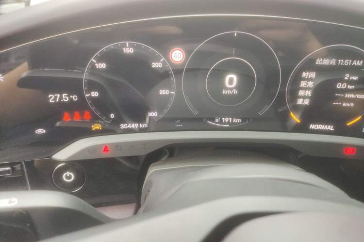 Used Porsche Taycan 2022 Taycan Odometer Close Up