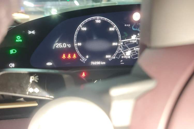 Used Porsche Taycan 2022-Year Updated Taycan Odometer Close Up