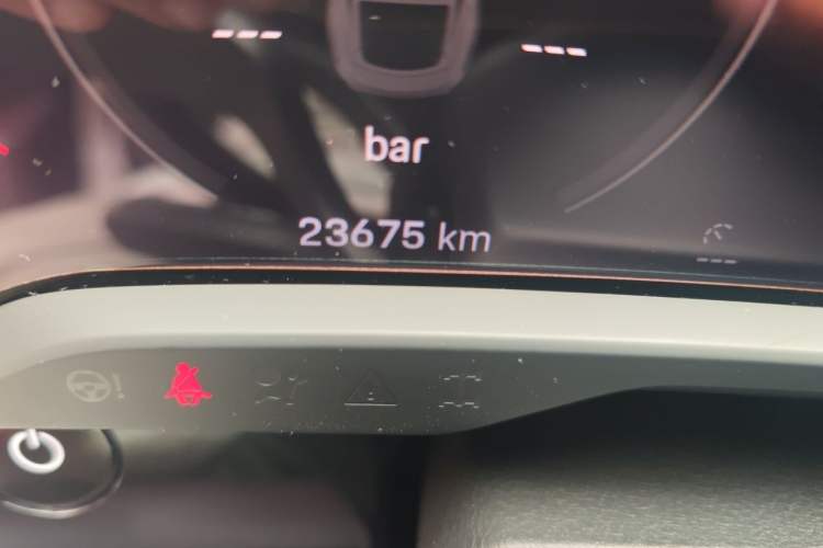 Used Porsche Taycan 2022-Year Updated Taycan Odometer Close Up