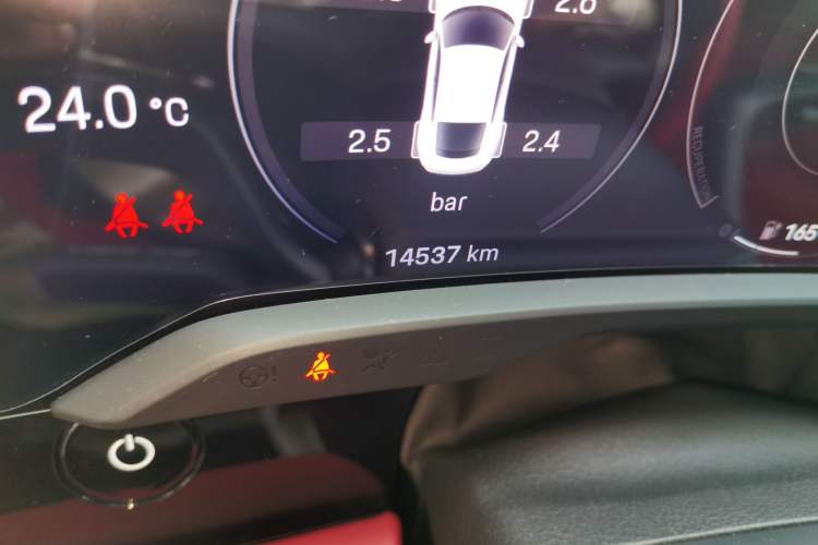 Used Porsche Taycan 2022-Year Updated Taycan Odometer Close Up