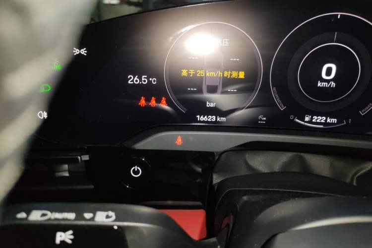 Used Porsche Taycan 2022-Year Updated Taycan Odometer Close Up