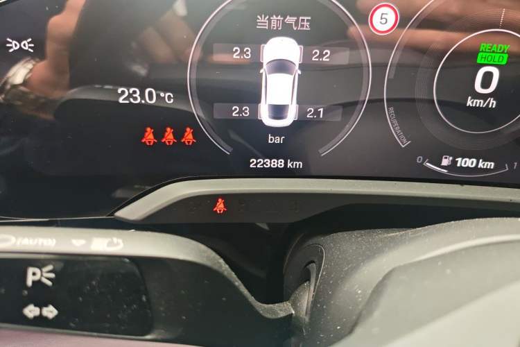 Used Porsche Taycan 2022 Taycan Odometer Close Up