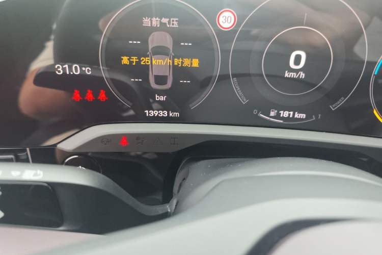 Used Porsche Taycan 2022 Taycan Odometer Close Up