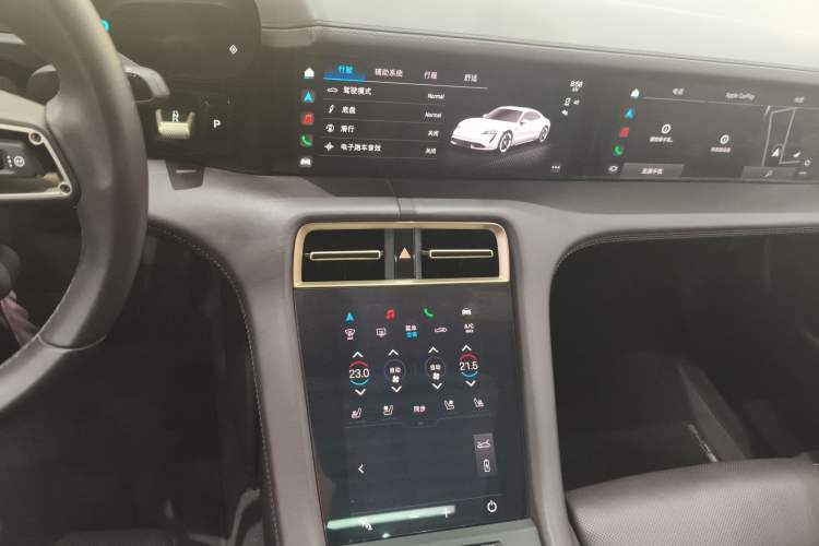 Used Porsche Taycan 2022-Year Updated Taycan Audio And AC Panel