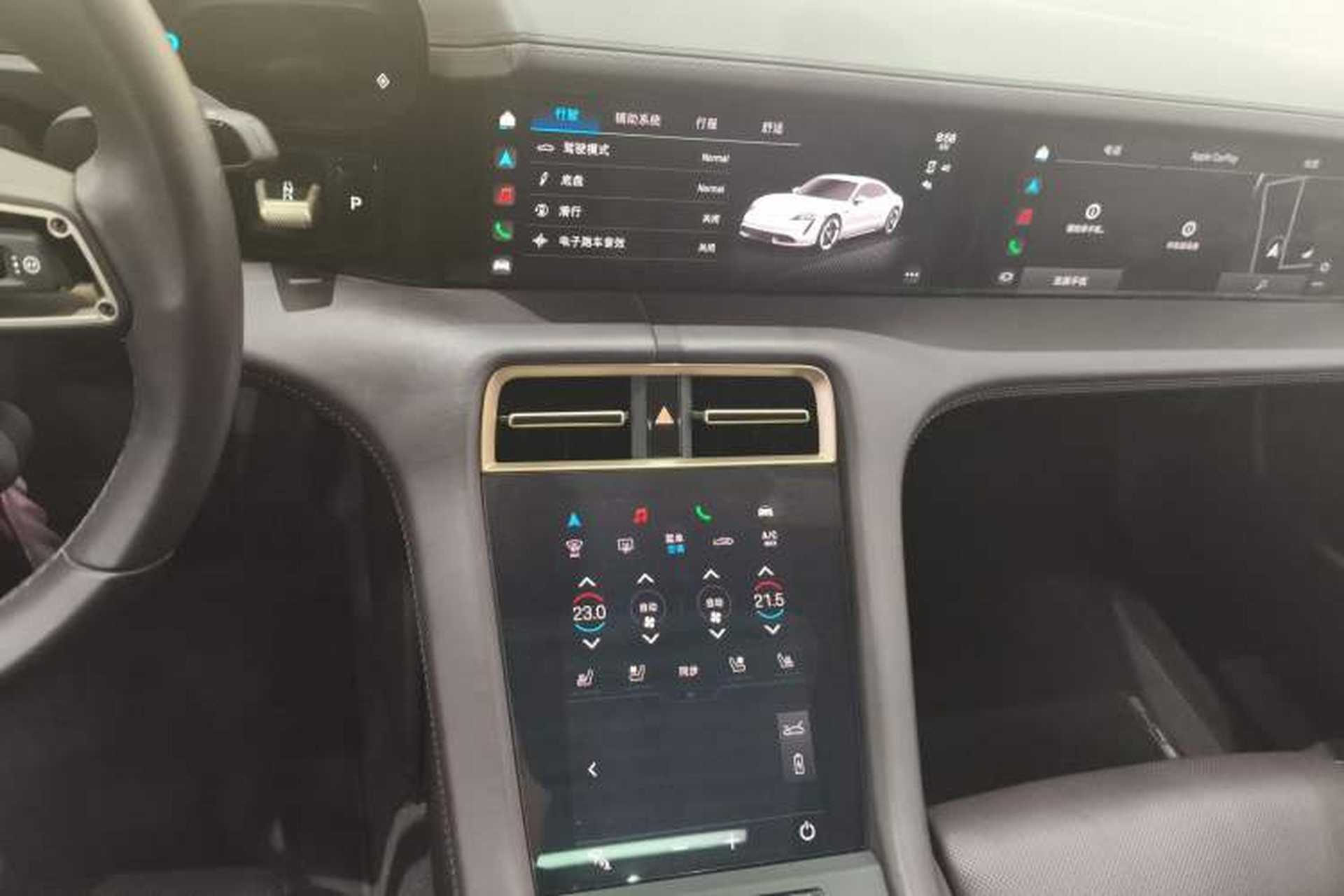 Used Porsche Taycan 2022-Year Updated Taycan Audio And AC Panel