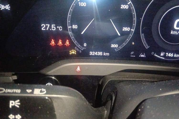 Used Porsche Taycan 2022-Year Updated Taycan Odometer Close Up