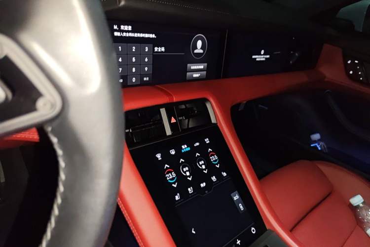 Used Porsche Taycan 2022-Year Updated Taycan Audio And AC Panel