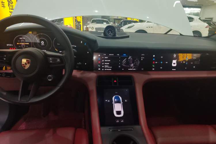 Used Porsche Taycan 2022-Year Updated Taycan Audio And AC Panel