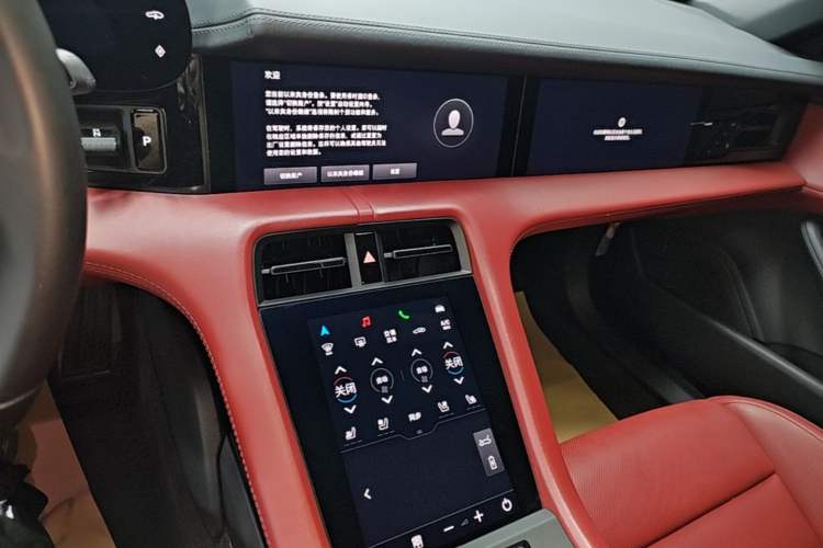 Used Porsche Taycan 2022-Year Updated Taycan Audio And AC Panel