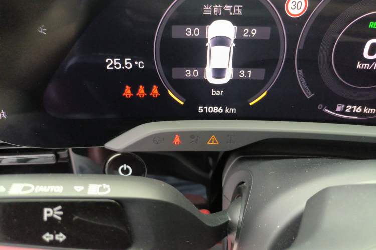 Used Porsche Taycan 2022-Year Updated Taycan Odometer Close Up