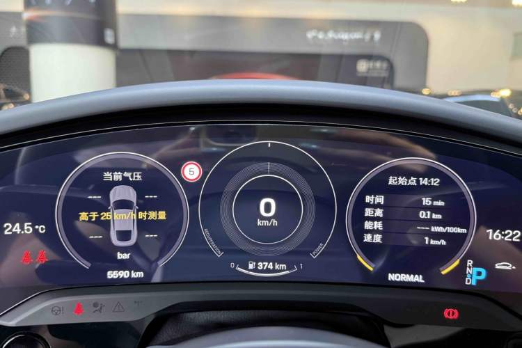 Used Porsche Taycan 2022 Taycan Odometer Close Up