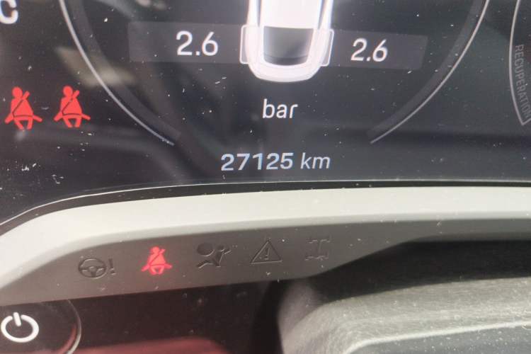 Used Porsche Taycan 2022-Year Updated Taycan Odometer Close Up