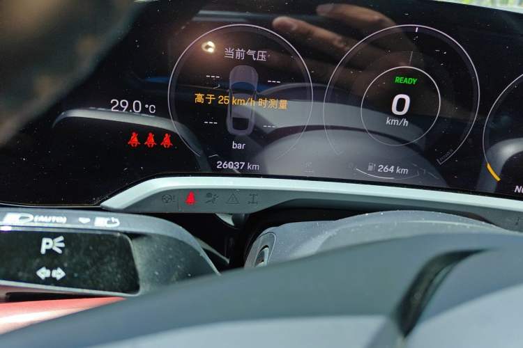 Used Porsche Taycan 2022-Year Updated Taycan Odometer Close Up