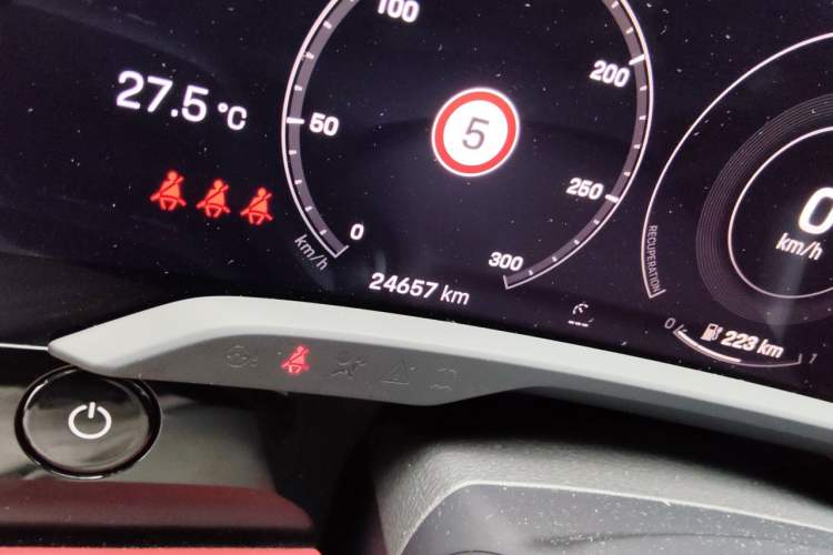 Used Porsche Taycan 2022 Taycan Odometer Close Up