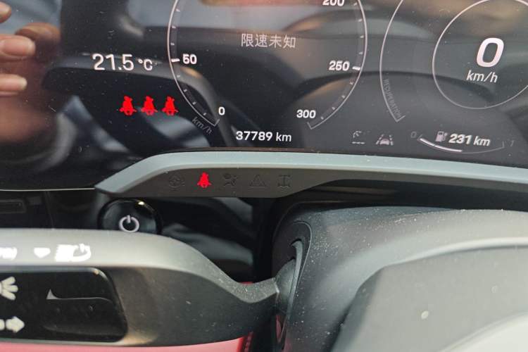 Used Porsche Taycan 2022-Year Updated Taycan Odometer Close Up
