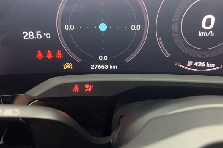 Used Porsche Taycan 2022-Year Restyled Taycan Turbo S Odometer Close Up