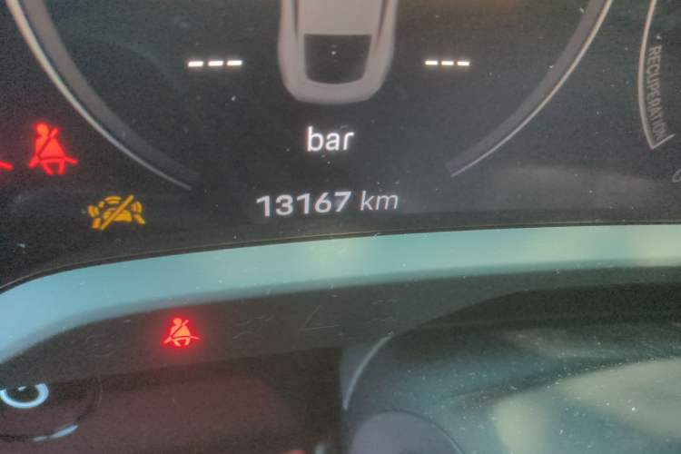 Used Porsche Taycan 2022 Taycan 4S Odometer Close Up
