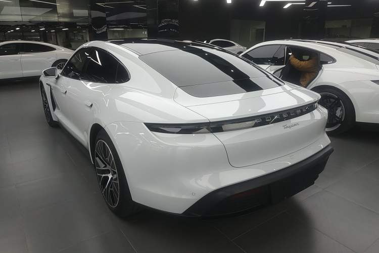 Used Porsche Taycan 2022-Year Updated Taycan Rear Left 45 Deg