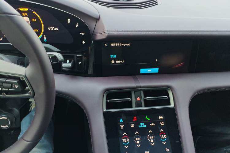 Used Porsche Taycan 2024 Taycan 4 Audio And AC Panel