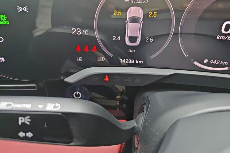 Used Porsche Taycan 2024 Taycan 4 Odometer Close Up
