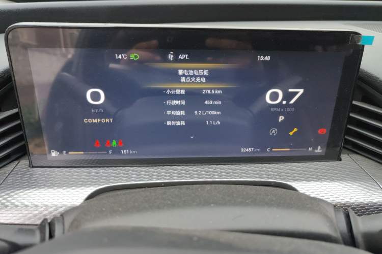 Used Qoros 7 2020 1.6T Cruise Luxury Model Odometer Close Up