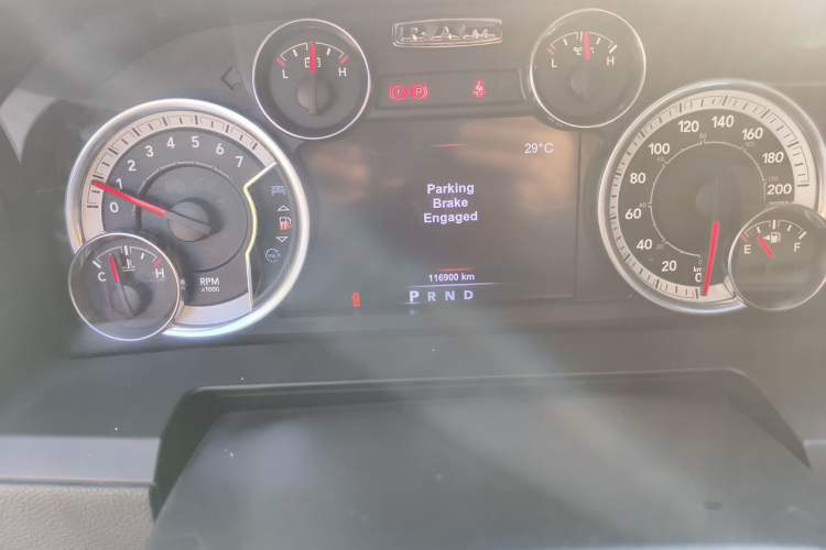 Used RAM Trucks  Odometer Close Up