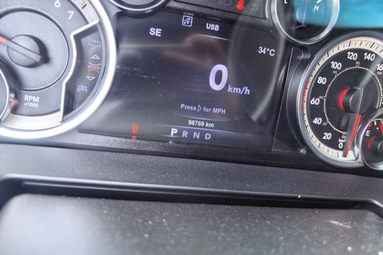 Used RAM Trucks  Odometer Close Up