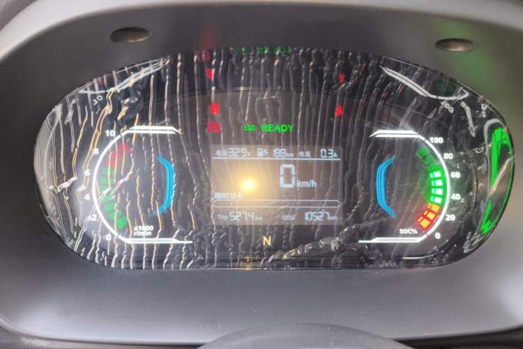 Used REACH Small Truck 2025 Model 3.8-meter Single-Row Pure Electric Flatbed Truck, 55.06 kWh—Comfort Edition Instrument Cluster