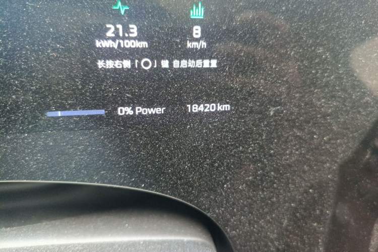 Used Rising R7 2022 Long-Range Advanced Edition Odometer Close Up