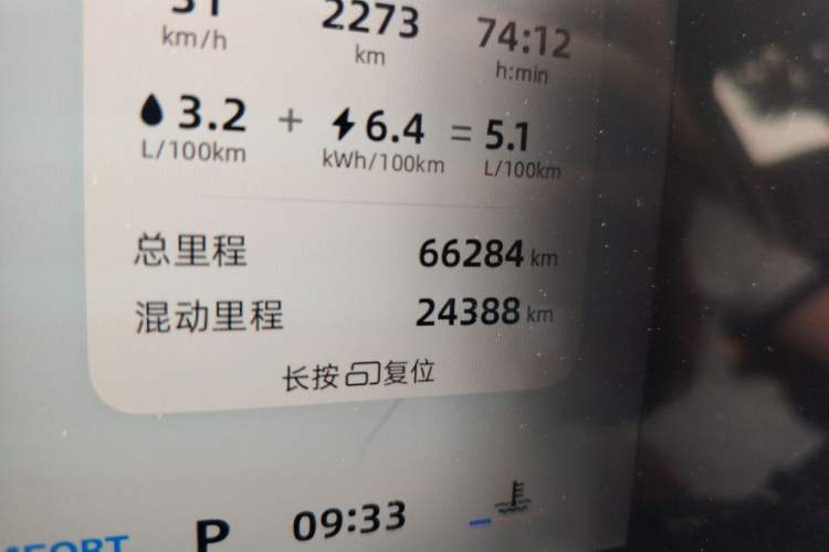 Used Roewe D5X DMH 2024 135 Flagship Edition Odometer Close Up