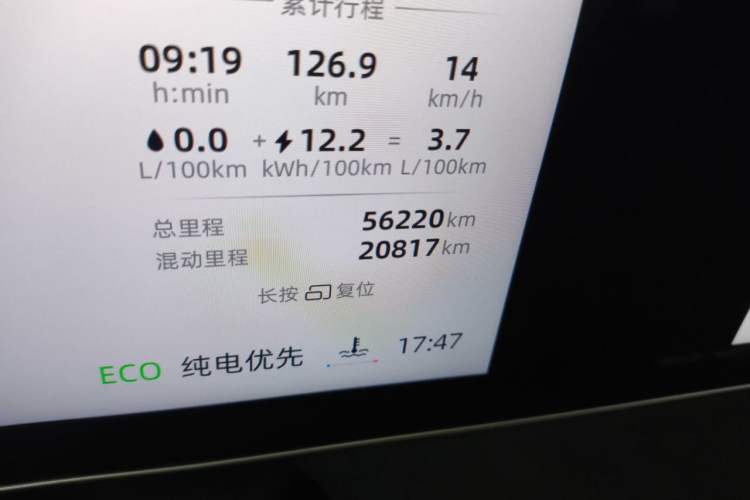 Used Roewe D7 2023 DMH 125km Excellence Edition Odometer Close Up