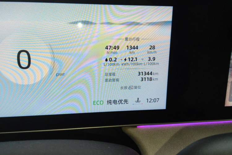 Used Roewe D7 2023 DMH 125km Excellence Edition Odometer Close Up