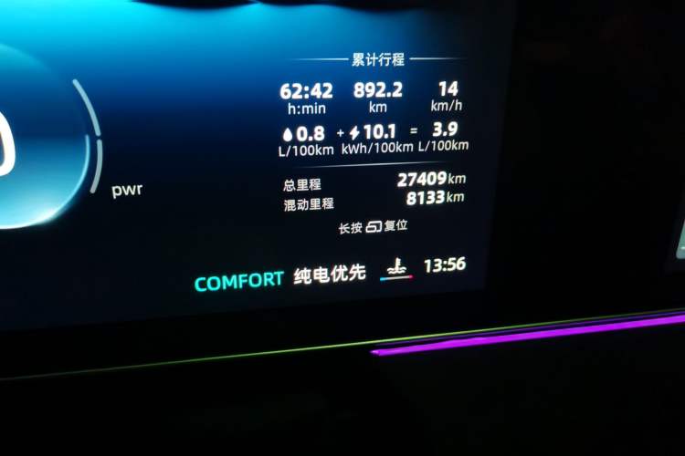 Used Roewe D7 2025 DMH 125km World Champion Excellence Edition Odometer Close Up