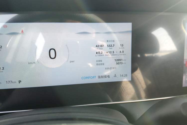 Used Roewe D7 2025 DMH 125km World Champion Edition Odometer Close Up