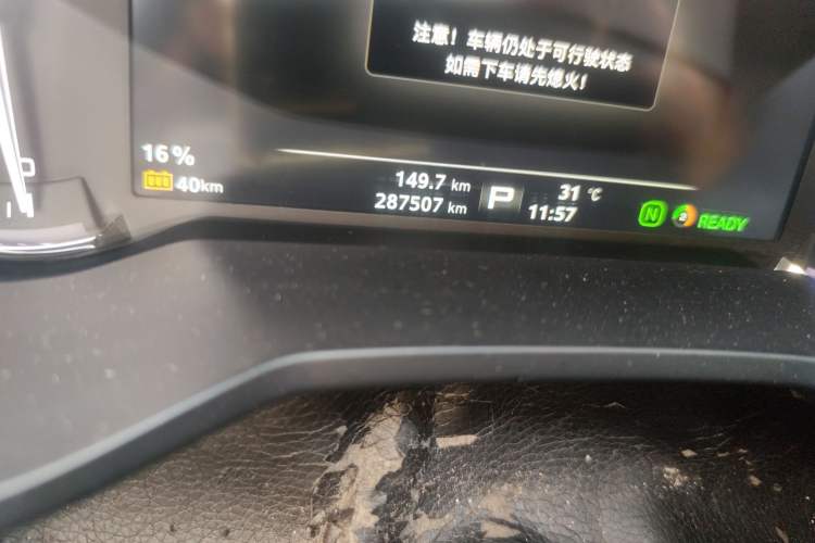 Used Roewe Ei5 2018 Internet Luxury Edition Odometer Close Up
