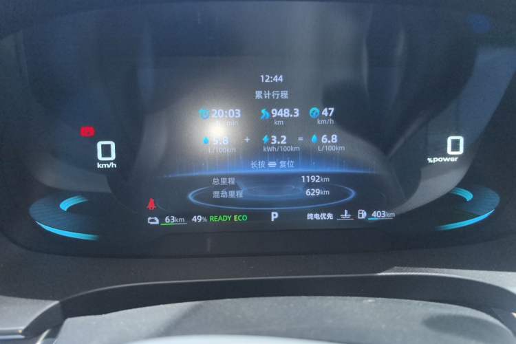 Used Roewe iMAX8 New Energy 2025 1.5T DMH Lu Zun Deluxe Edition Odometer Close Up