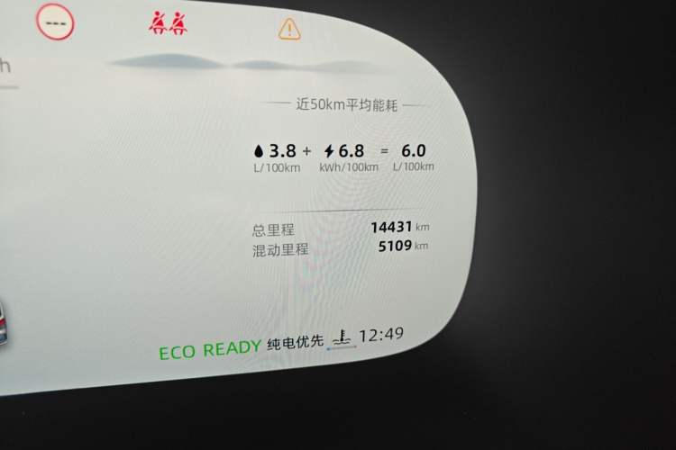 Used Roewe iMAX8 New Energy 2025 1.5T DMH Lu Zun Deluxe Edition Odometer Close Up
