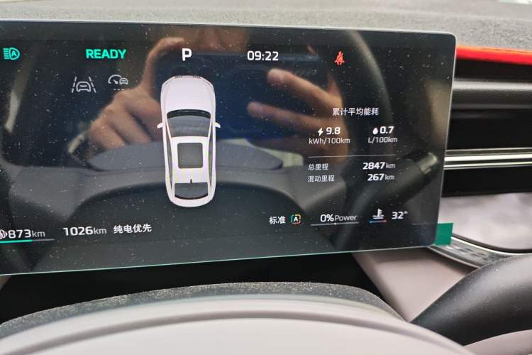 Used Roewe M7 DMH 2025 Model 160km Comfort Version Odometer Close Up
