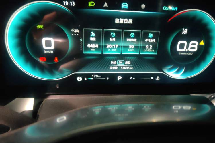 Used Roewe RX5 MAX 2022 1.5T Automatic Zhiwei Prestige Edition Odometer Close Up