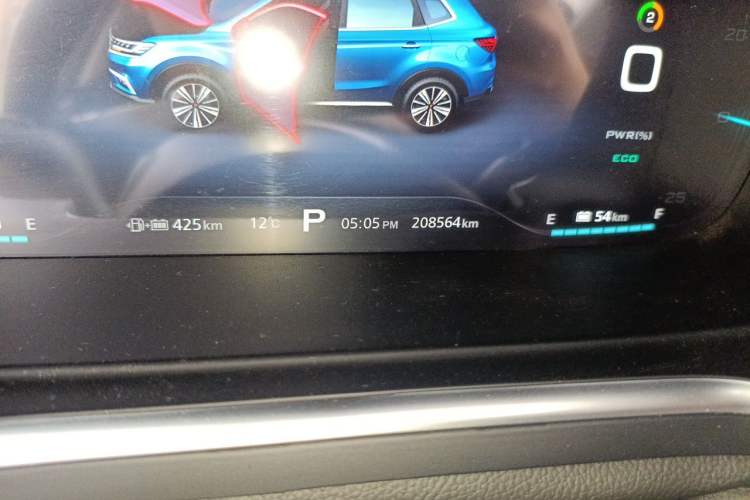 Used Roewe RX5 New Energy 2017 eRX5 50T Hybrid Connected Prestige Flagship Edition Odometer Close Up