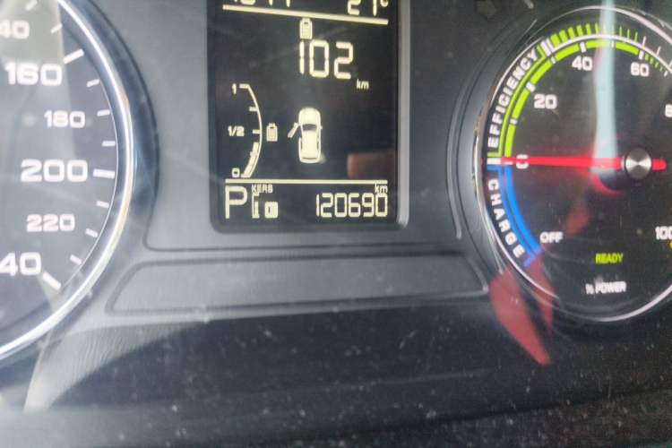 Used Roewe RX5 New Energy 2017 ERX5 EV400 Electric Internet Luxury Edition Odometer Close Up