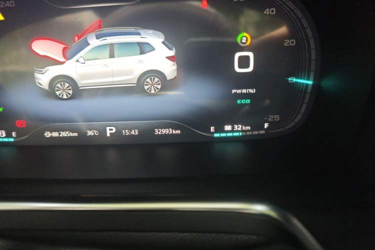 Used Roewe RX5 New Energy 2017 eRX5 50T Hybrid Connected Prestige Flagship Edition Odometer Close Up