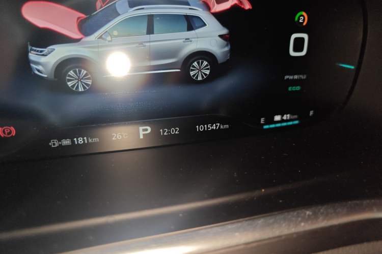 Used Roewe RX5 New Energy 2017 eRX5 50T Hybrid Connected Prestige Flagship Edition Odometer Close Up