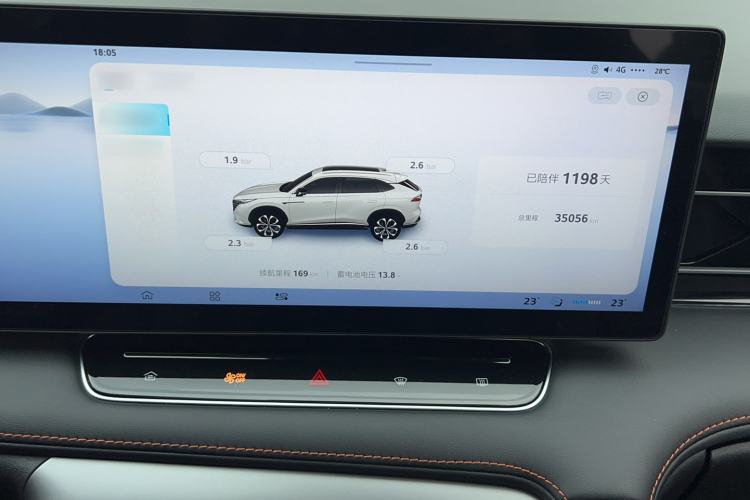 Used Roewe RX5 New Energy 2023 eRX5 Super Hybrid Prestige Edition Audio And AC Panel