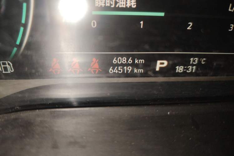 Used Roewe RX8 2018 30T Smart Connectivity Two-Wheel Drive Flagship Edition Odometer Close Up