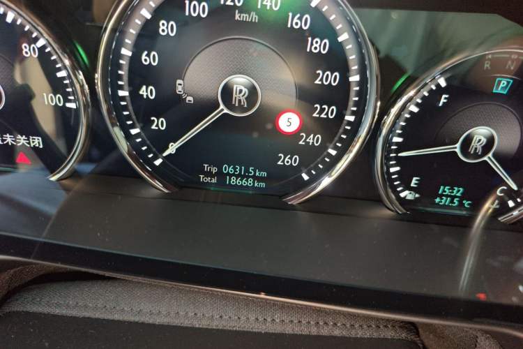 Used Rolls-Royce Ghost 2024 6.7T Black Badge Odometer Close Up