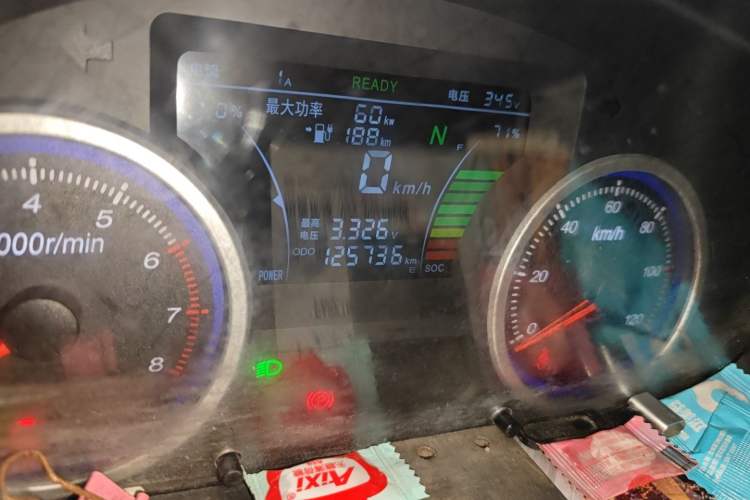 Used Ruichi EC35 2022 EC35 II Custom Edition 31.25 kWh Odometer Close Up