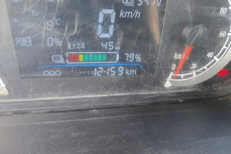 Used Ruichi EK07S 2021 Standard Edition 31.25 kWh Odometer Close Up