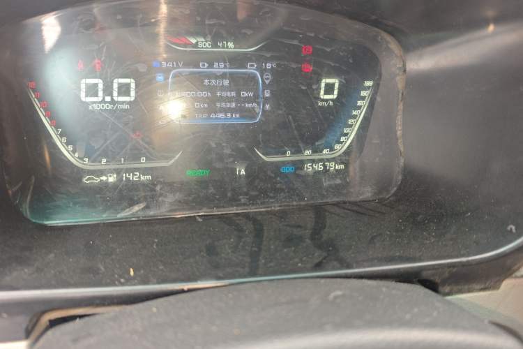 Used Shenzhou DST 5 2020 Pure Electric Van Odometer Close Up